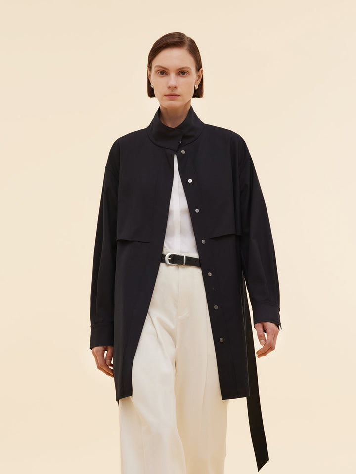 Lyse Paris – Trench en Laine Mélangée