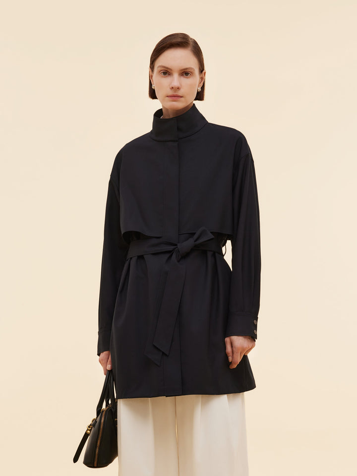 Lyse Paris – Trench en Laine Mélangée