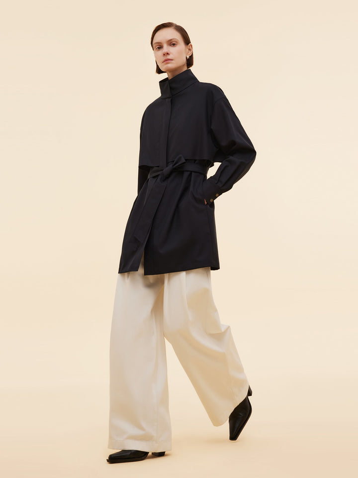 Lyse Paris – Trench en Laine Mélangée