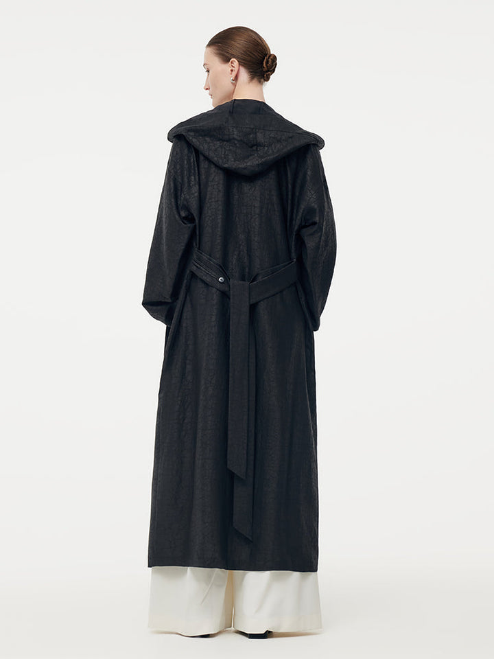 Lyse Paris – Trench à Capuche en Soie Xiang Yun