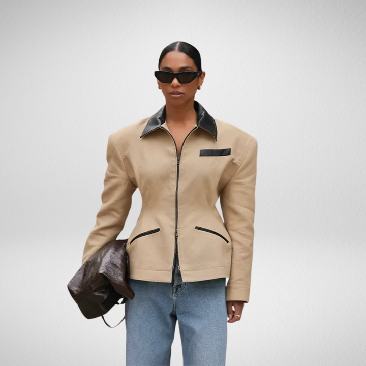 Lyse Paris | Veste Chic à Col en Cuir